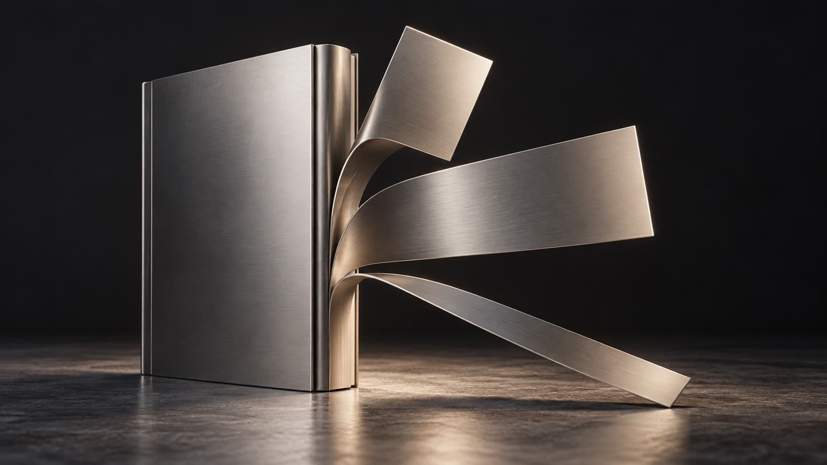 Metal leaves unfolding from a single source volume