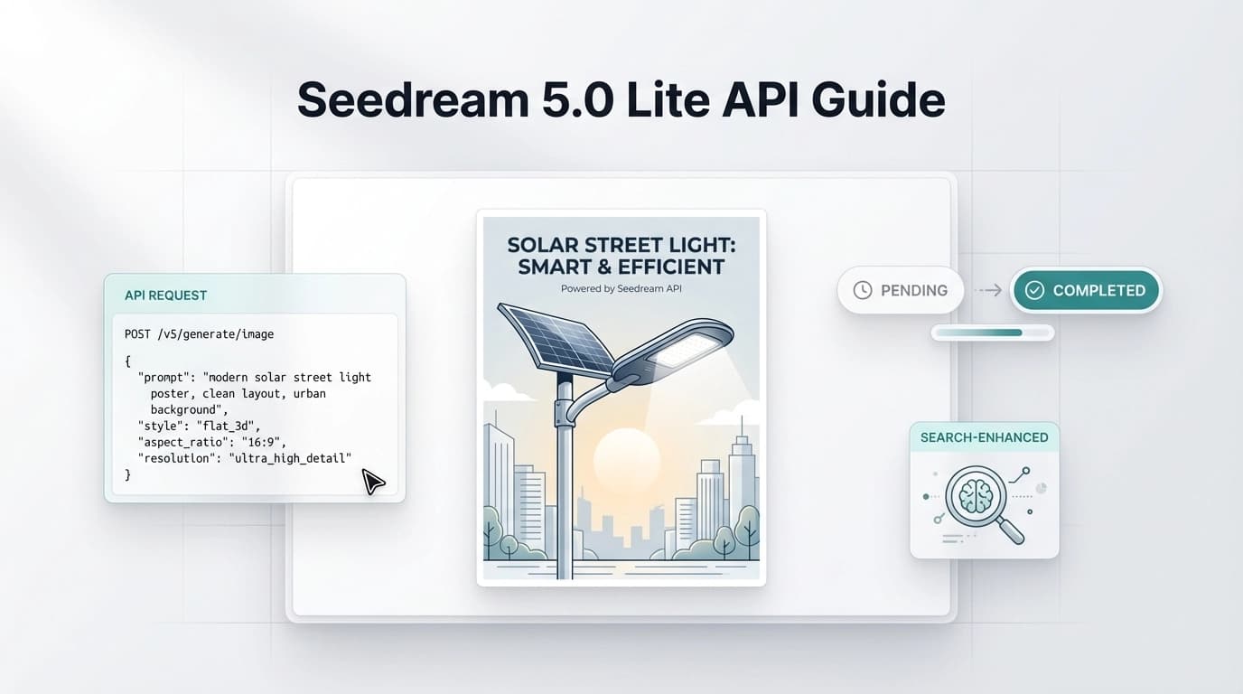 如何使用 Seedream 5.0 Lite API 2026：EvoLink 异步工作流的逐步集成指南
