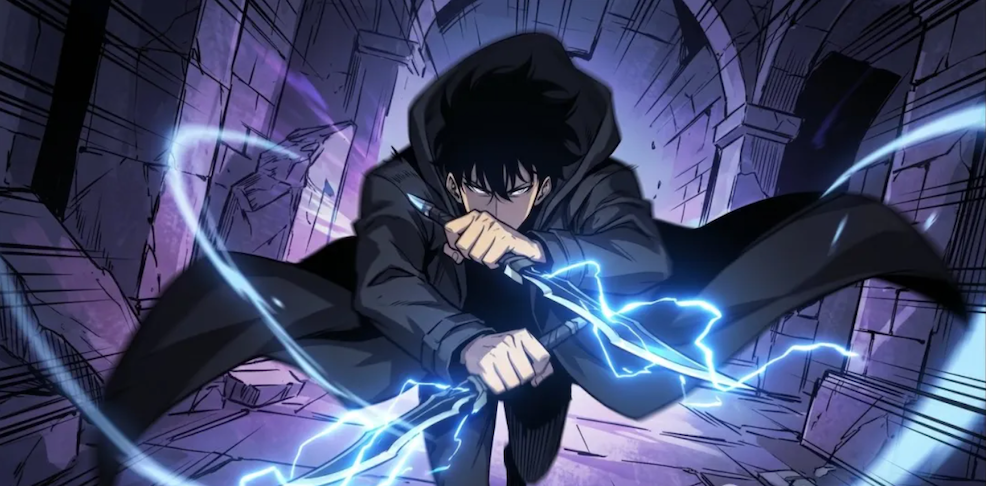 Nano Banana 2 generating dynamic anime action scene with Sung Jin-Woo