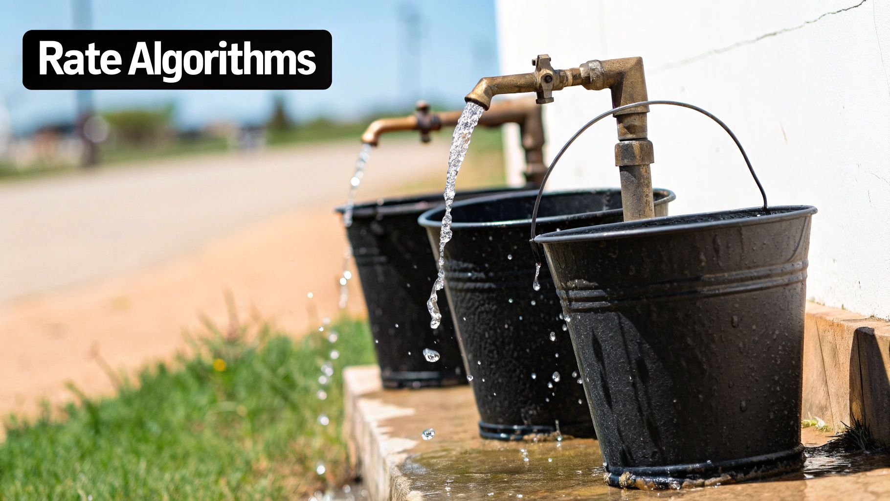 Diagram illustrating different rate limiting algorithms